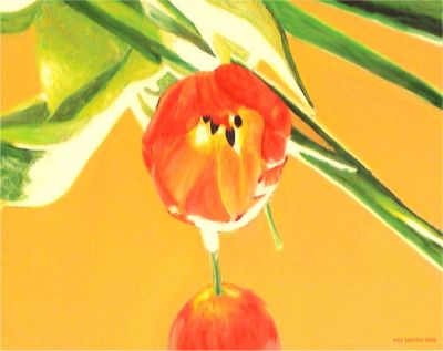 Red Tulip by Alex Borissov, oil on canvas, 2002