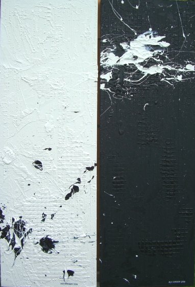 Yin and Yang  diptych - painting by Alex Borissov acrylic on canvas, 2008, copyright Alex Borissov 2008 All rights reserved